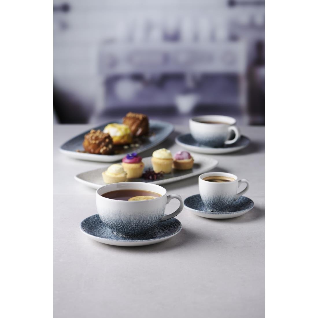 Churchill Raku Duo Espresso Cup Topaz Blue 99ml (12 Pack)