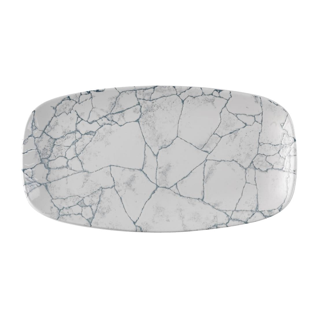 Churchill Studio Prints Kintsugi Pearl Chefs Oblong Plates Grey 355x189mm (6 Pack)