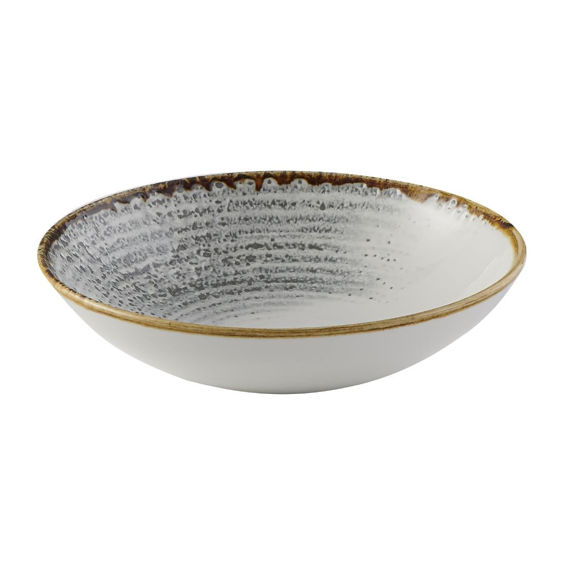 Churchill Studio Prints Homespun Accents Jasper Coupe Bowls Grey 182mm (12 Pack)