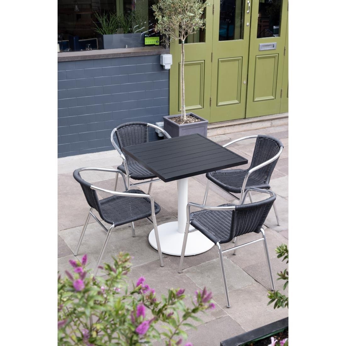 Bolero Cast Iron Round Table Base White