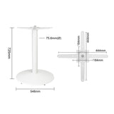 Bolero Cast Iron Round Table Base White