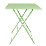 Bolero Perth Light Green Pavement Style Steel Table Square 600mm