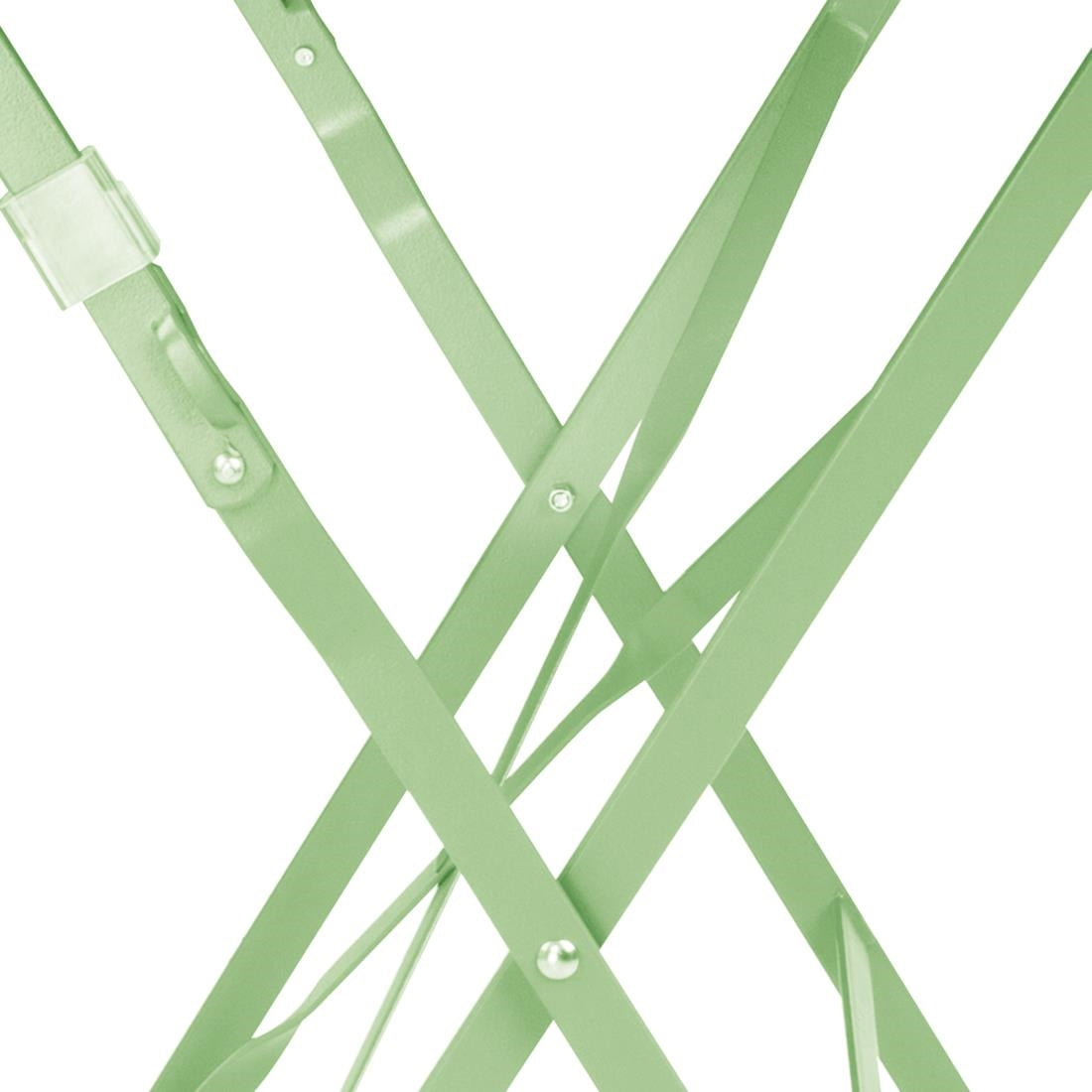 Bolero Perth Light Green Pavement Style Steel Table Square 600mm