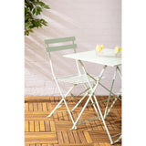 Bolero Perth Light Green Pavement Style Steel Table Square 600mm