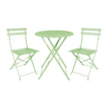 Bolero Perth Light Green Pavement Style Steel Table Round 600mm