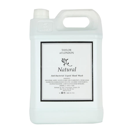 Hotel Complimentary Taylor of London Natural 5ltr Anti Bac Handwash (2 pack)