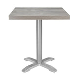Bolero Pre-Drilled Square Melamine Table Top Ash Grey 600mm