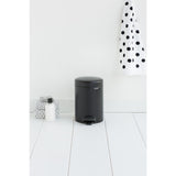 Brabantia Newlcon Pedal Bin Matt Black 3Ltr