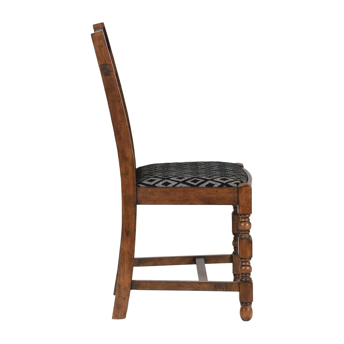 Mayfair Dining Chairs with Black Diamond Padded Seat (2 Pack)
