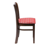 Manhattan Dark Walnut Dining Chair with Red Diamond Padded Seat (2 Pack)