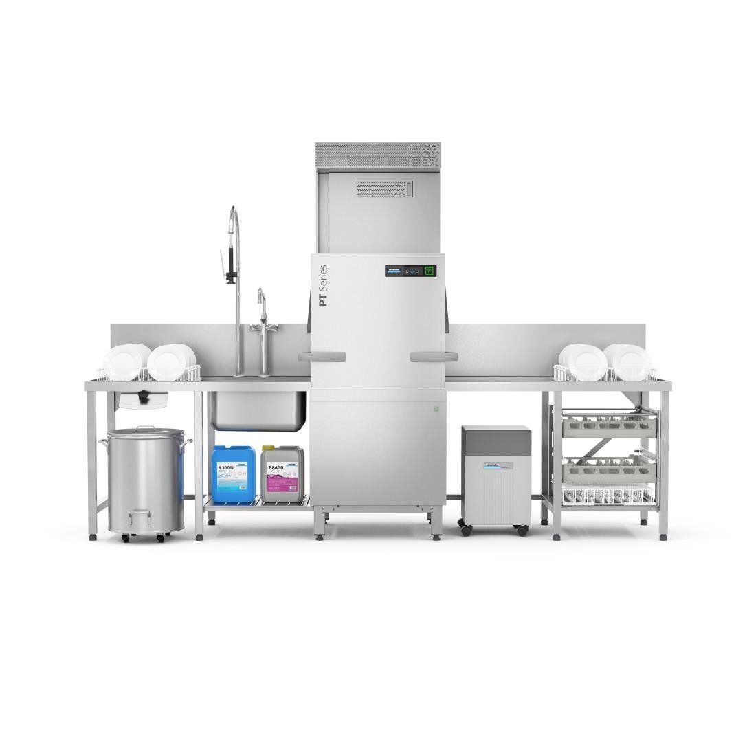 Winterhalter Pass Through Dishwasher PT-L Energy+ with Water Softener and IDD