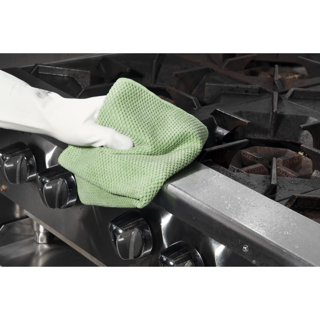 Spontex MF Pro Recycled Microfibre Cloth Green (5 Pack)