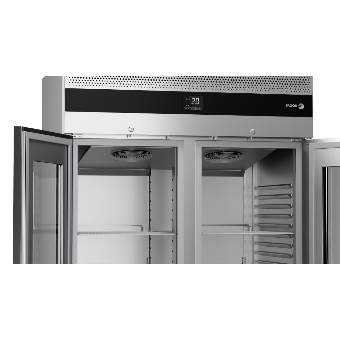 Fagor Advance Gastronorm Upright Cabinet Display Fridge 2 Door AUP-22G GD