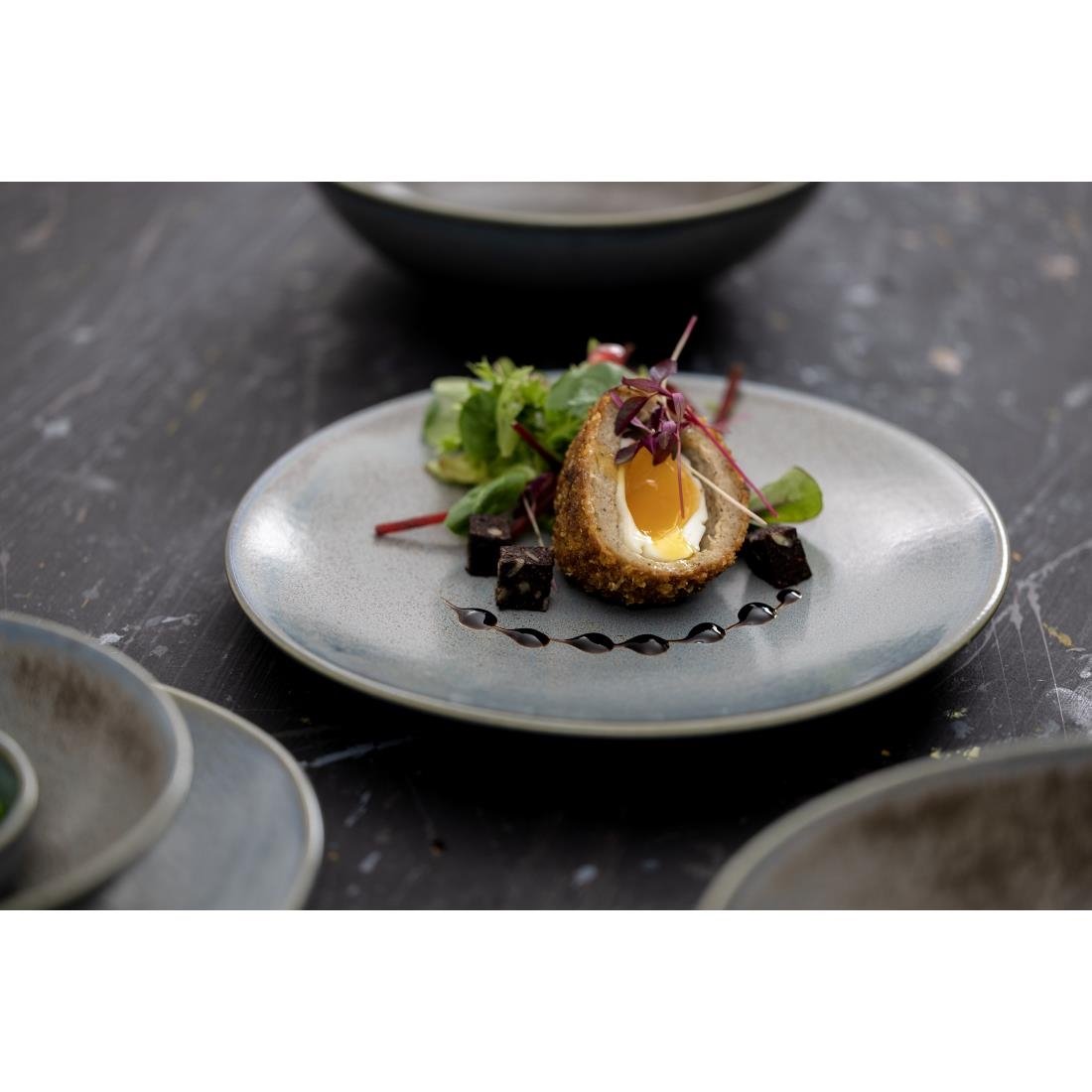 Olympia Ember Blue Coupe Plates 275mm (4 pack)