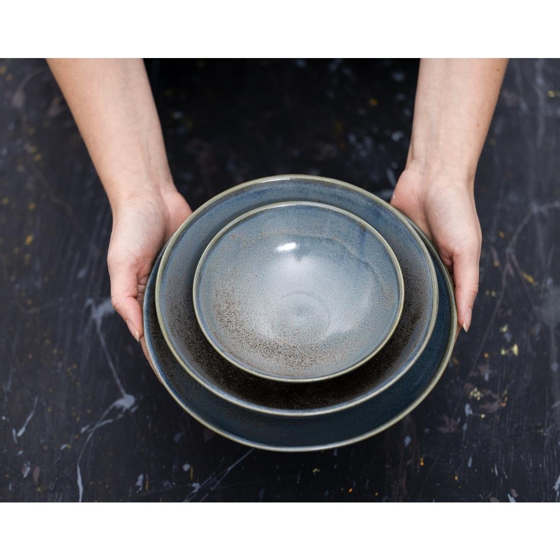 Olympia Ember Blue Coupe Bowls 200mm (4 pack)