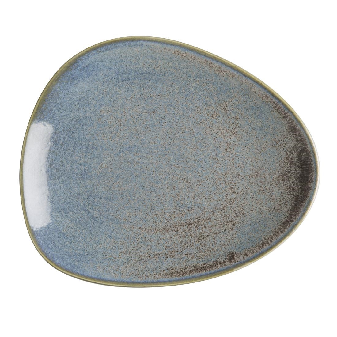 Olympia Ember Blue Triangle Plates 308mm (4 pack)