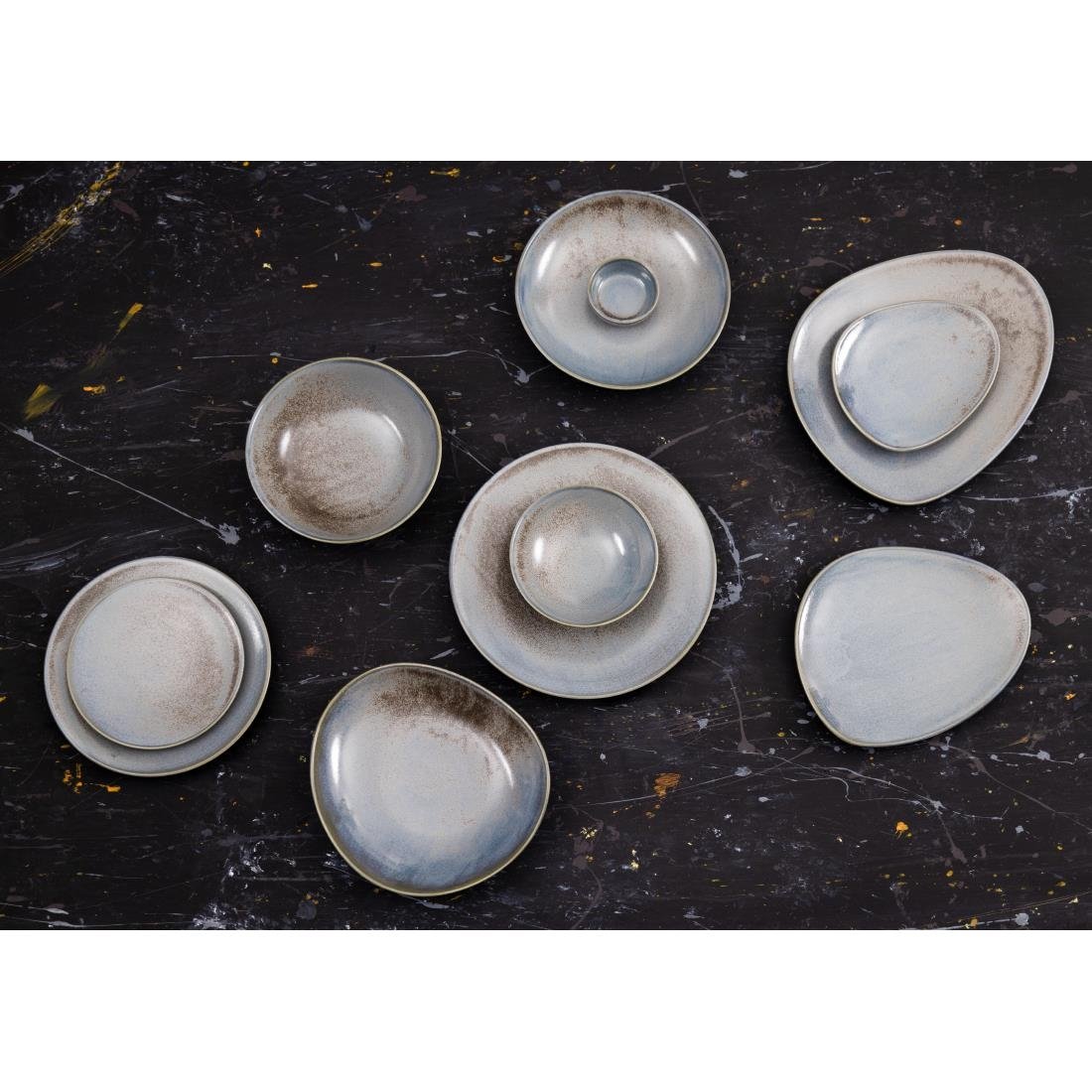 Olympia Ember Blue Coupe Plates 275mm (4 pack)
