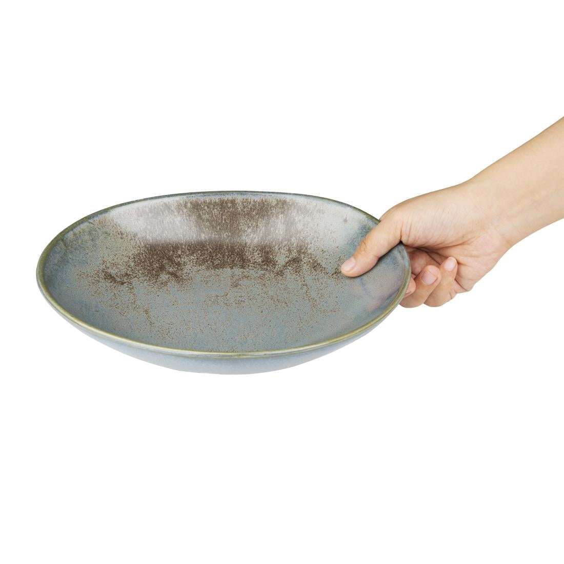 Olympia Ember Blue Triangle Bowls 245mm (4 pack)
