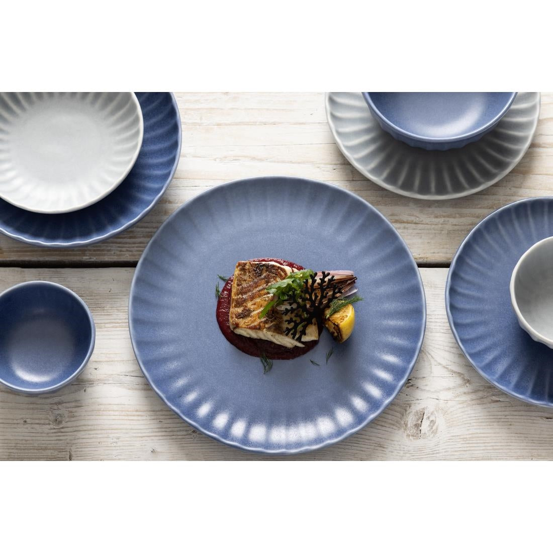 Olympia Corallite Plates Blue 205mm (6 Pack)