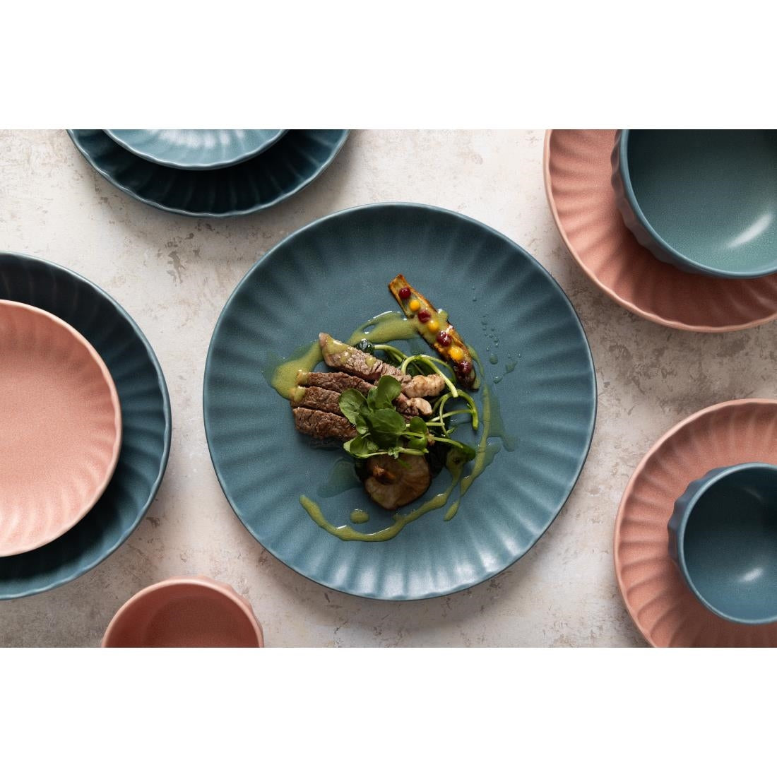 Olympia Corallite Plates Green 205mm (6 Pack)