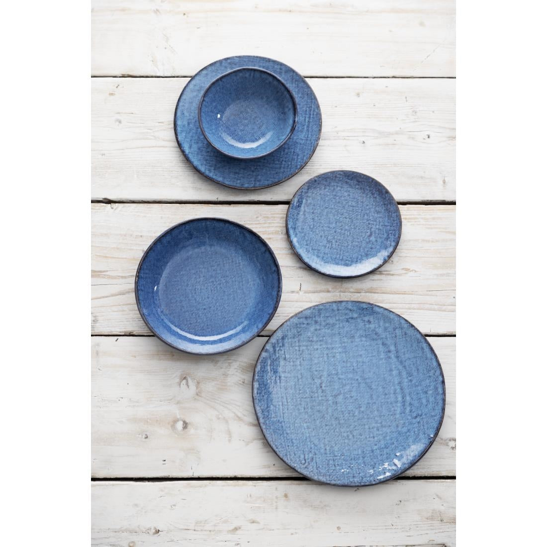 Olympia Denim Coupe Plates Blue 180mm (6 Pack)