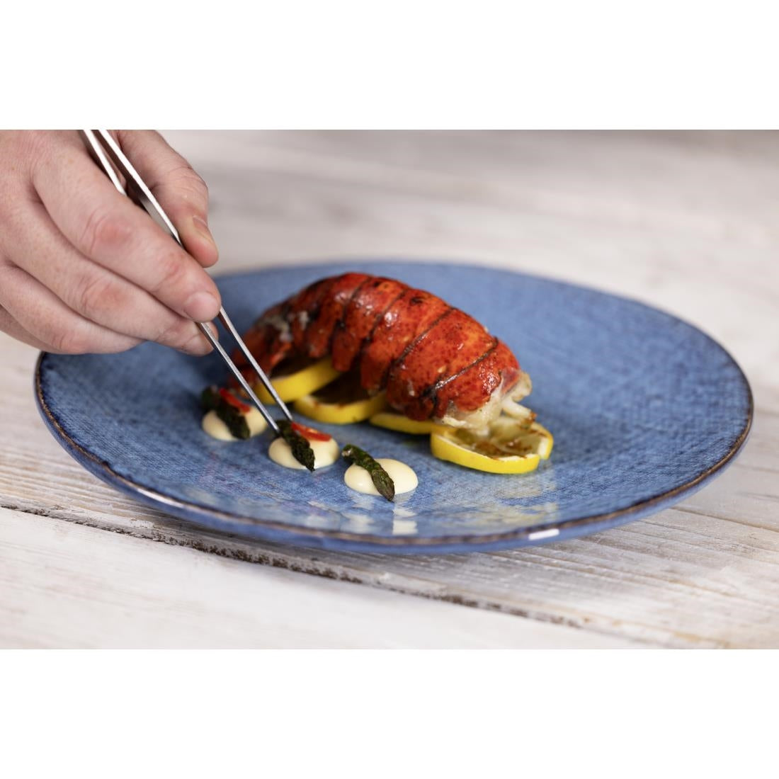 Olympia Denim Coupe Plates Blue 285mm (4 Pack)