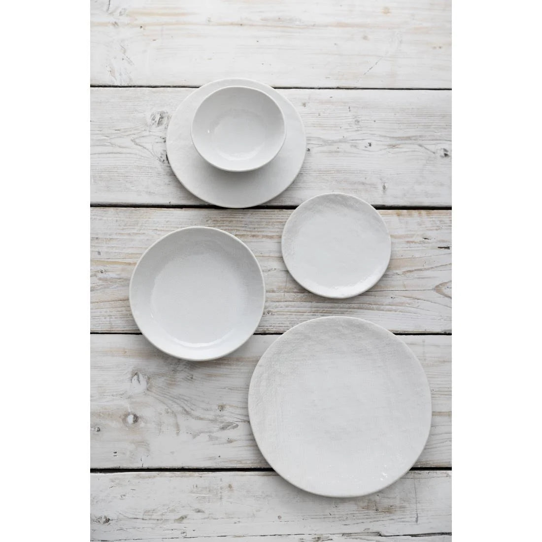 Olympia Denim Coupe Plates White 285mm (4 Pack)