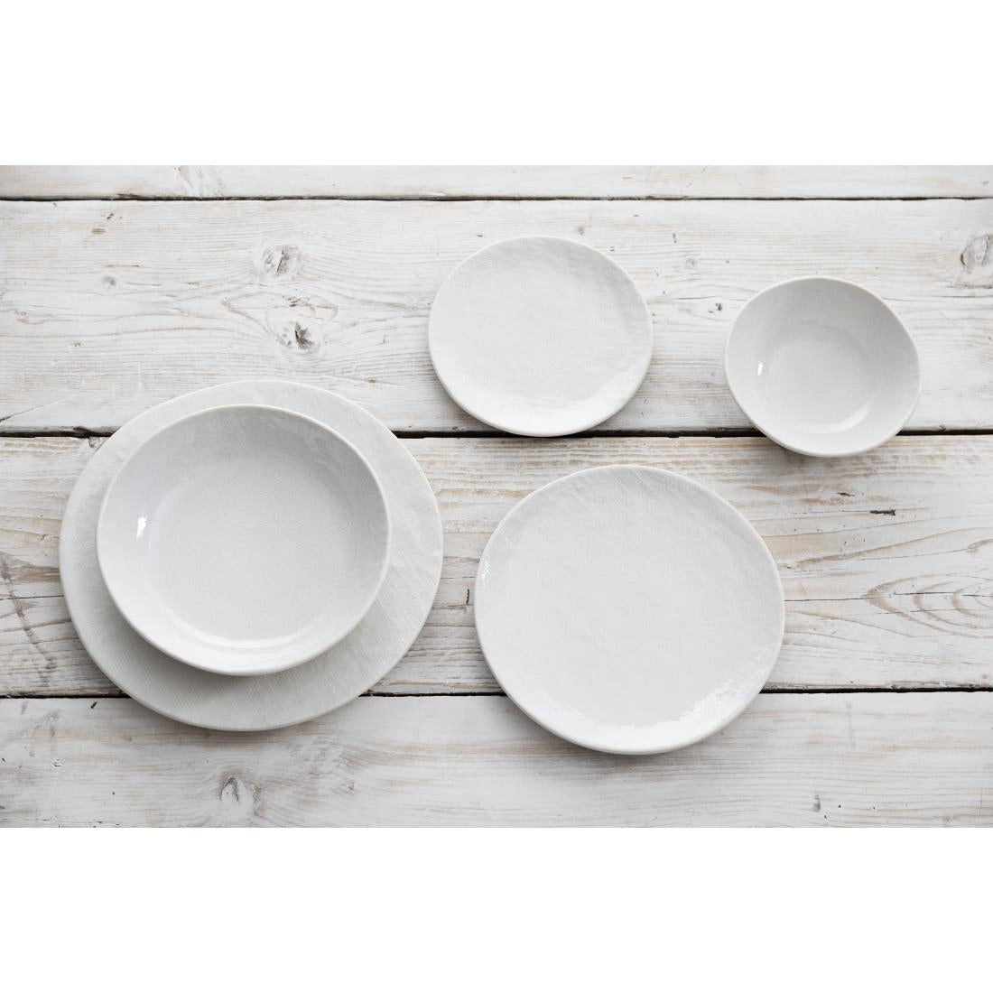 Olympia Denim Coupe Plates White 285mm (4 Pack)