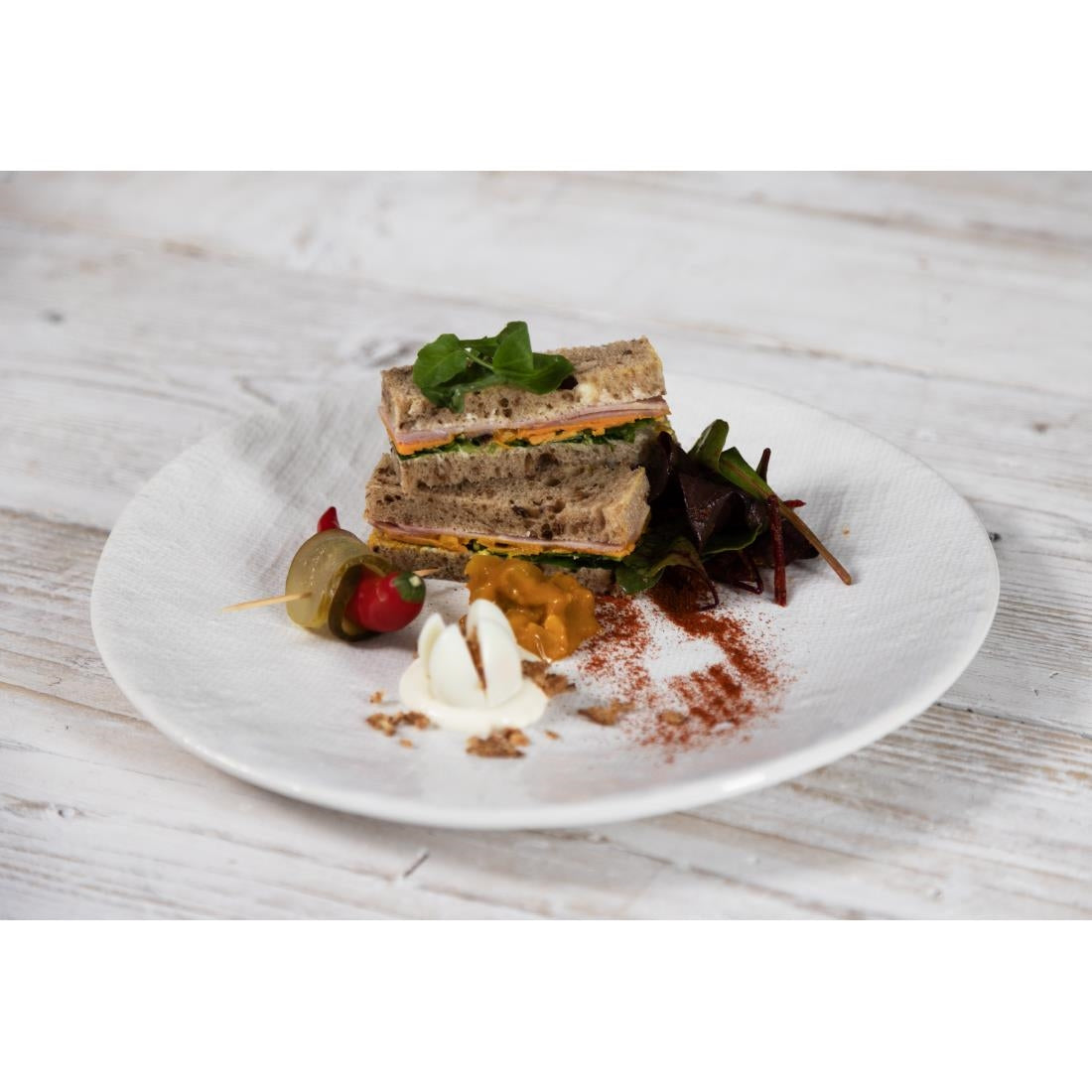 Olympia Denim Coupe Plates White 285mm (4 Pack)