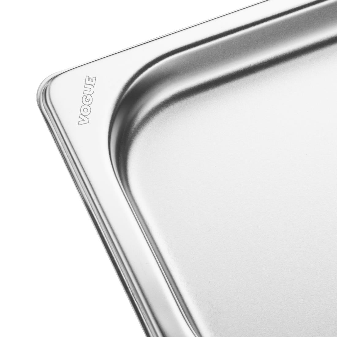 Vogue Stainless Steel 2/4 Gastronorm Tray 20mm