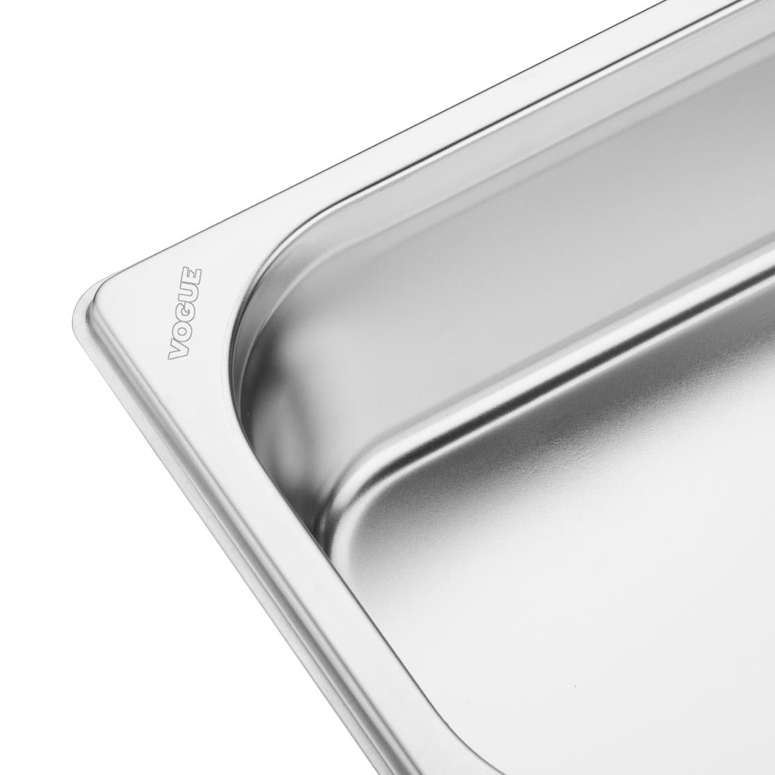 Vogue Stainless Steel 2/4 Gastronorm Tray 65mm