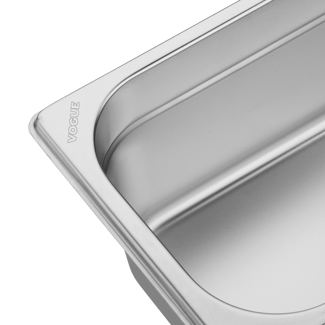 Vogue Stainless Steel 2/4 Gastronorm Tray 100mm