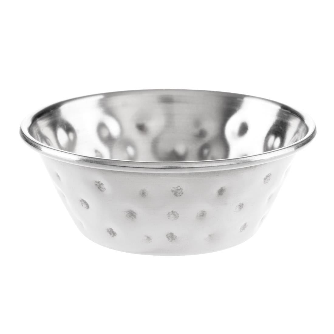 Olympia Hammered Stainless Steel Sauce Cups 45ml (12 pack)