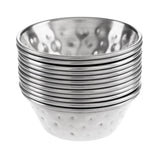 Olympia Hammered Stainless Steel Sauce Cups 45ml (12 pack)