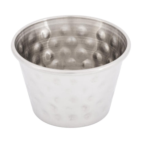 Olympia Hammered Stainless Steel Sauce Cups 70ml (12 Pack)
