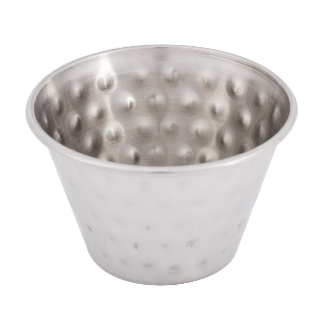 Olympia Hammered Stainless Steel Sauce Cups 115ml (12 pack)