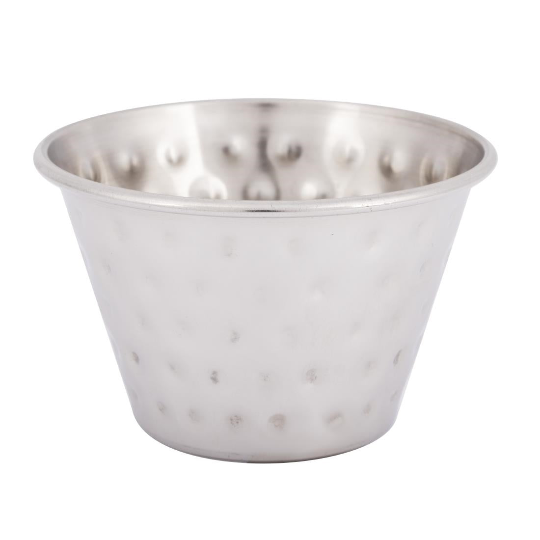 Olympia Hammered Stainless Steel Sauce Cups 115ml (12 pack)
