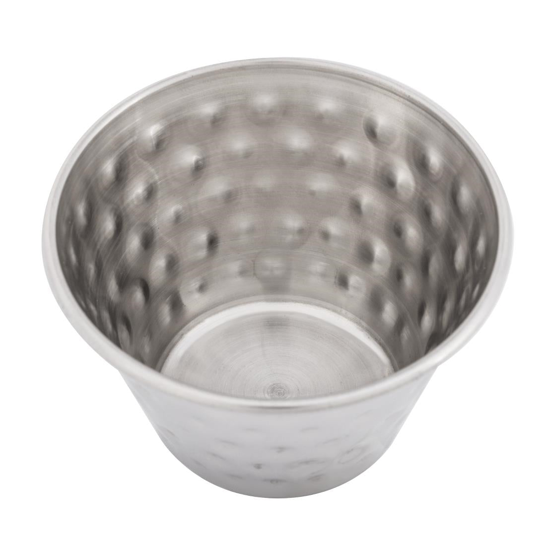 Olympia Hammered Stainless Steel Sauce Cups 115ml (12 pack)