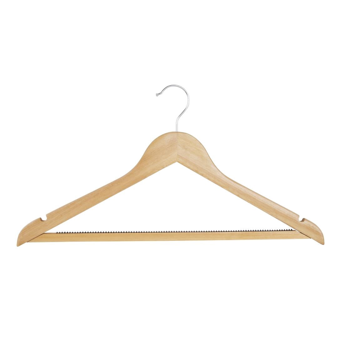 Bolero Natural Wooden Hangers (Pack of 10)