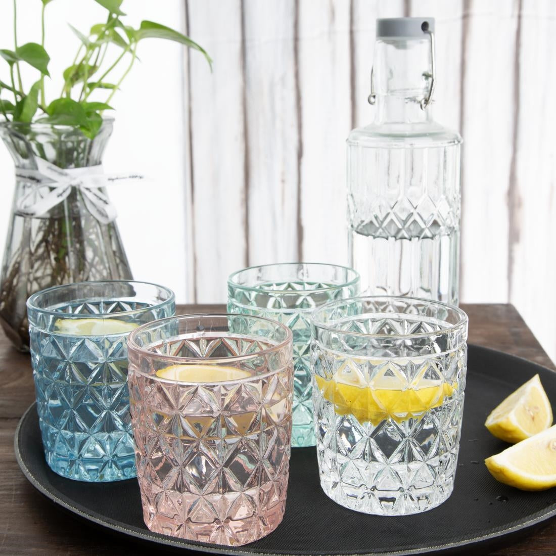 Olympia Havana Tumblers Blue 300ml (6 Pack)