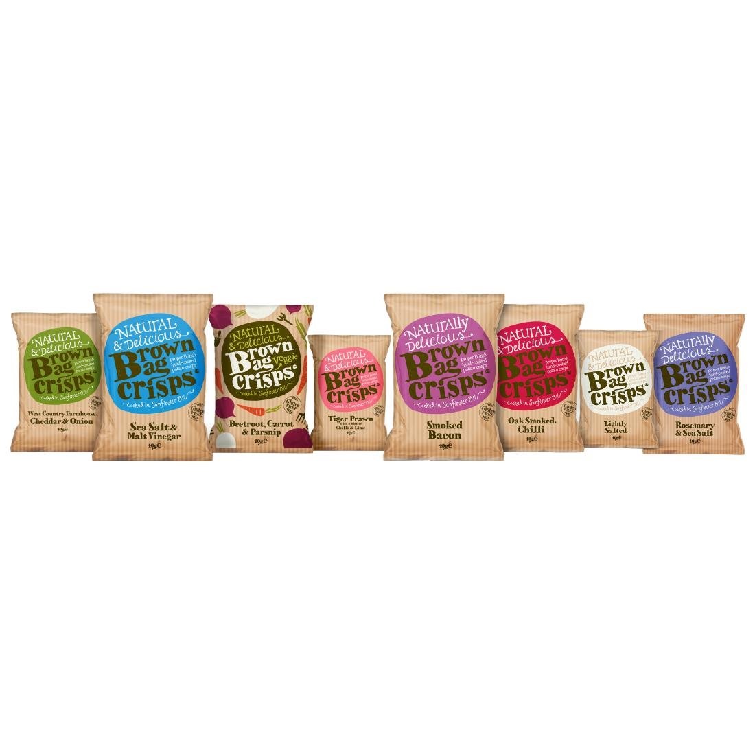 Brown Bag Crisps Cheddar and Onion 40g (20 Pack)