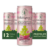 Folkington's Sparkling Drinks Rhubarb & Apple Can 250ml (12 pack)