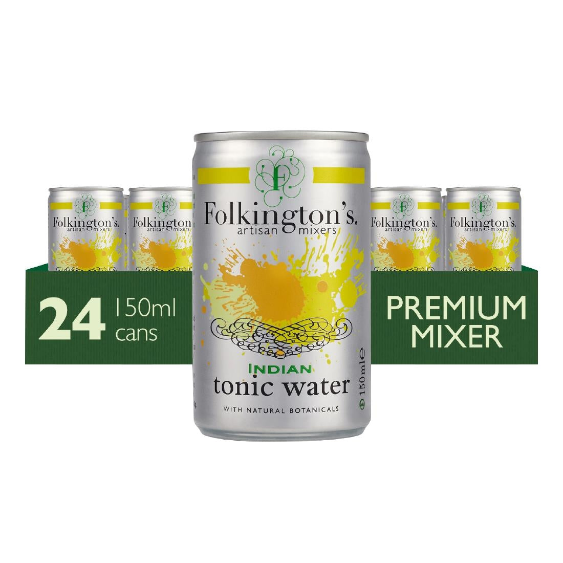Folkington's Indian Tonic Water Can 150ml (24 Pack)