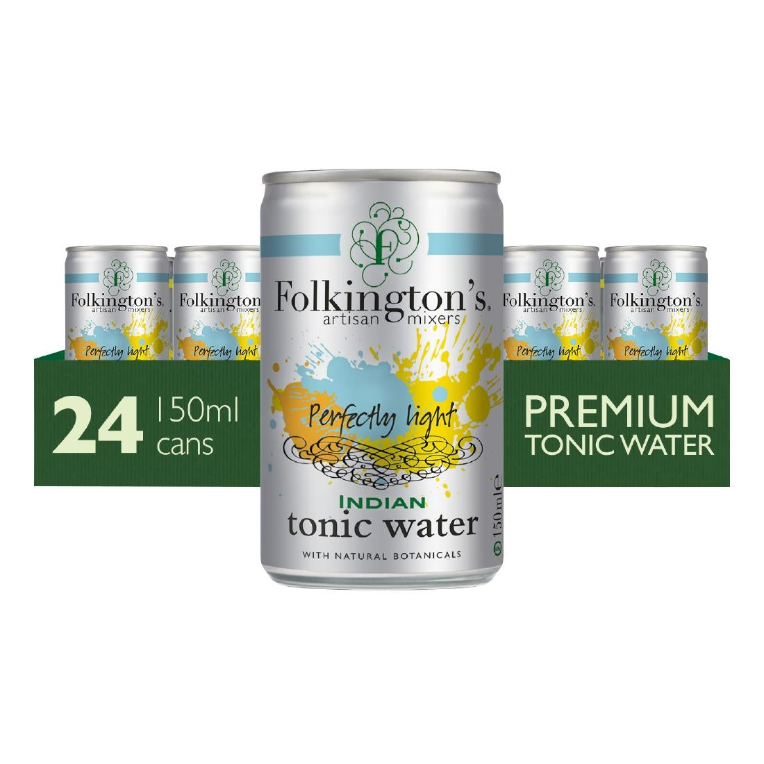 Folkington's Indian Light Tonic Water Can 150ml (24 pack)