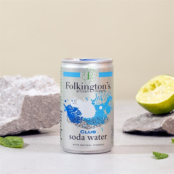 Folkington's Club Soda Can 150ml (24 Pack)