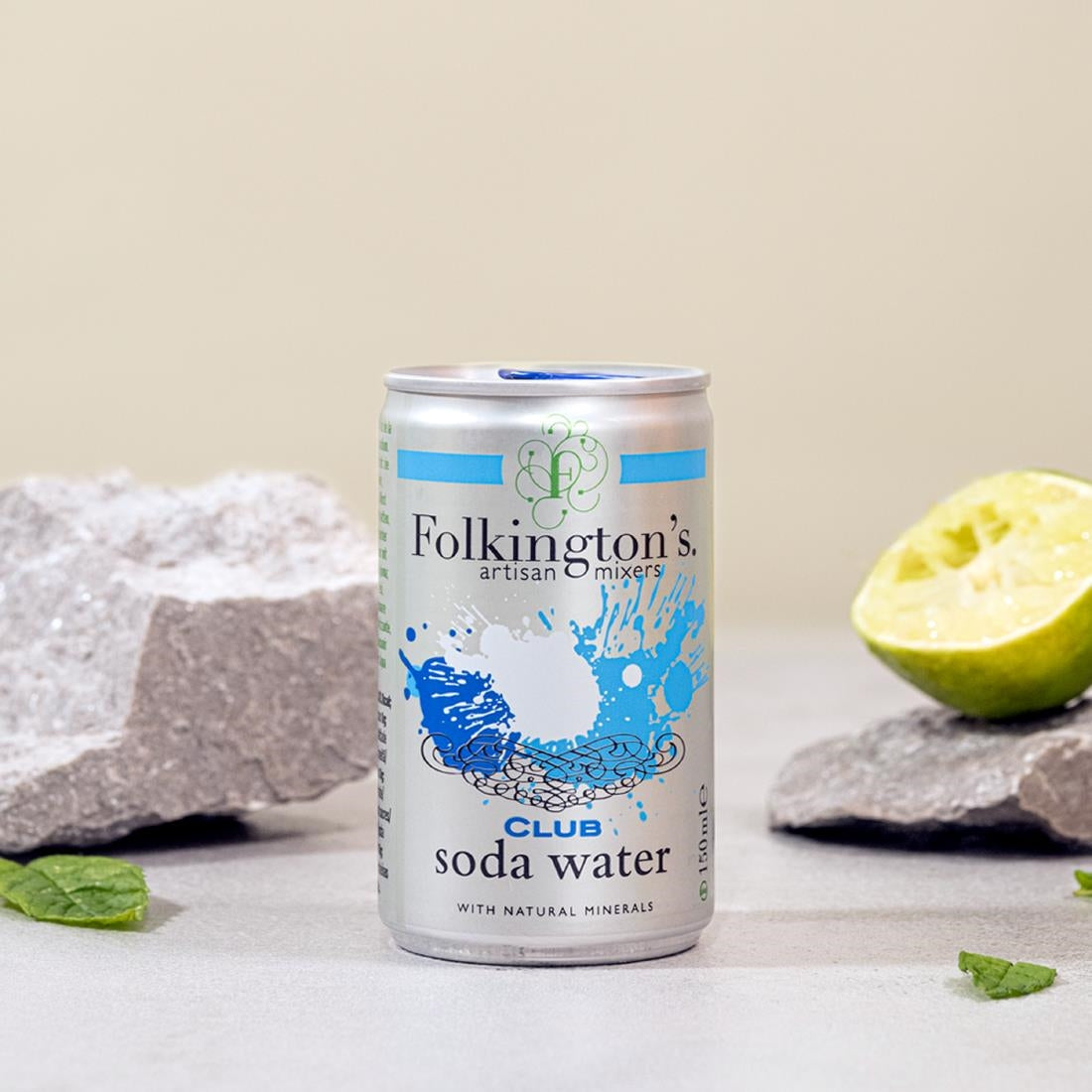 Folkington's Club Soda Can 150ml (24 Pack)