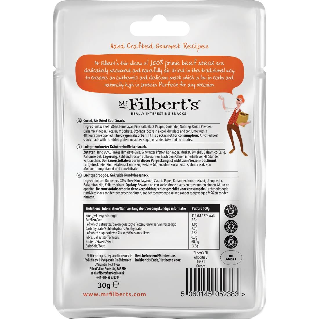 Mr Filbert's Original Biltong 30g (20 pack)