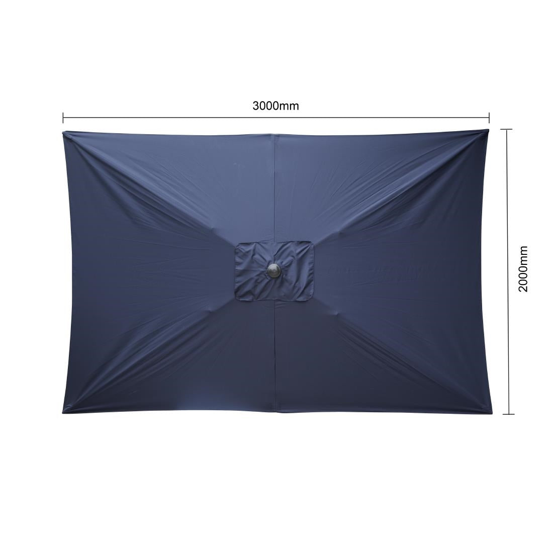Bolero Seville Rectangular Parasol 2x3m Navy Blue