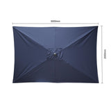 Bolero Seville Rectangular Parasol 2x3m Navy Blue