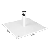 Bolero Flat Metal Parasol Base White - 18kg